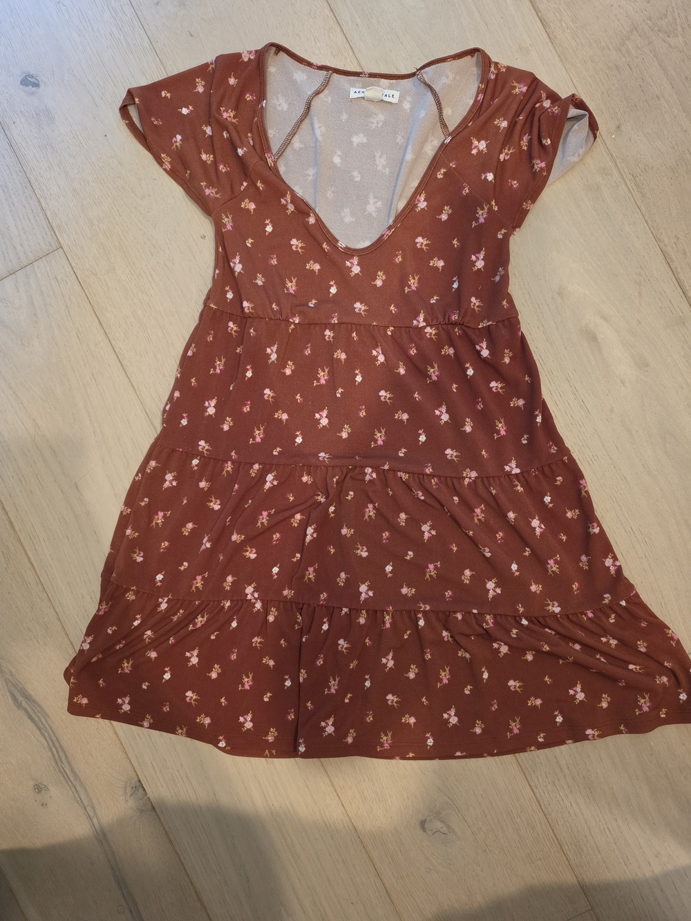 Aeropostale Rust Brown Floral Mini Dress